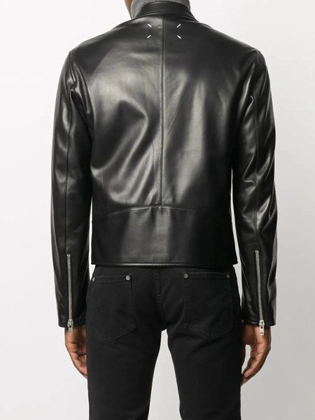 Giacca in pelle 5-zip