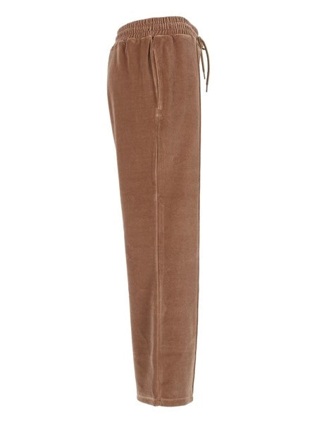 Pantaloni jogging in jersey di velluto