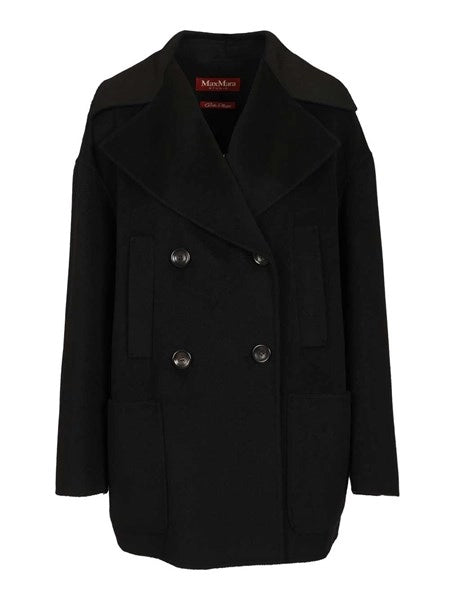 Giaccone doppiopetto in lana e cashmere