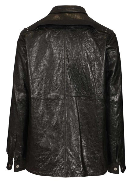 Giacca a camicia in pelle