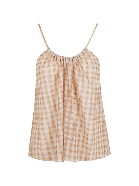 top elegante in jersey diamond