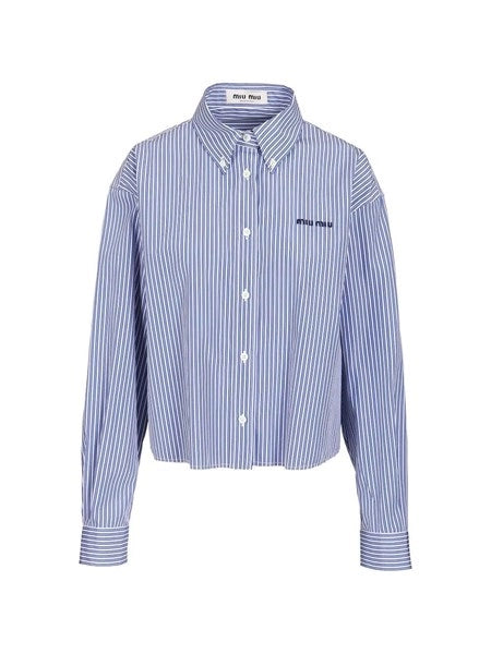 Camicia in popeline con logo