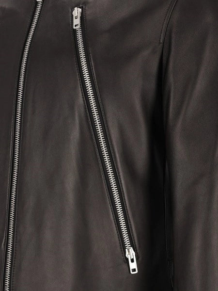 Giacca in pelle 5-zip