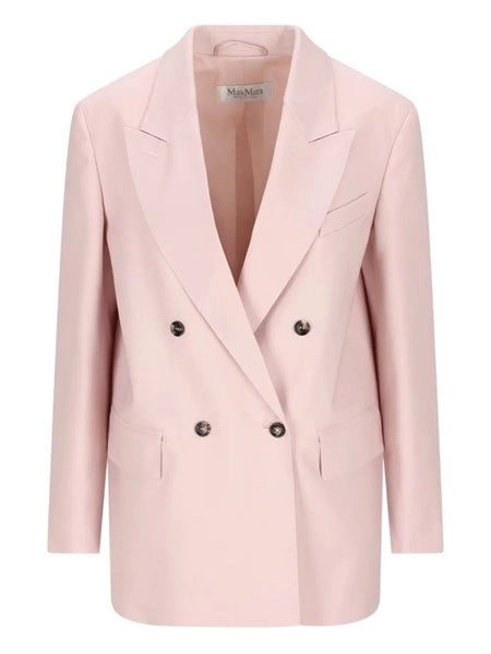 Blazer doppiopetto in misto lana, mohair e seta Ombrosa