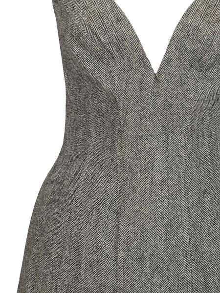 Mini abito in lana spinato