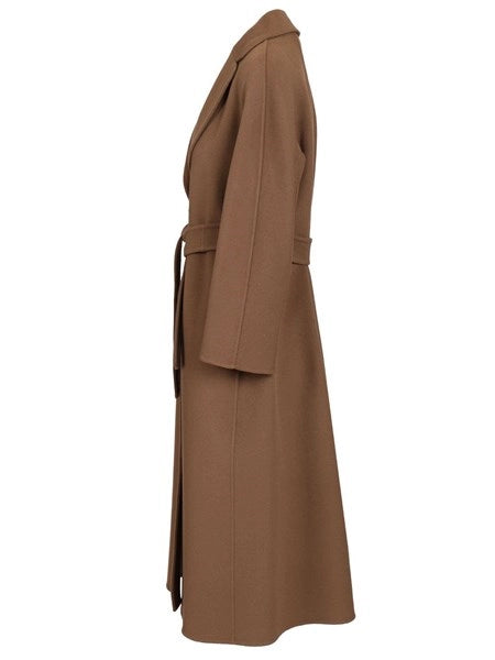 Cappotto midi in drap di lana