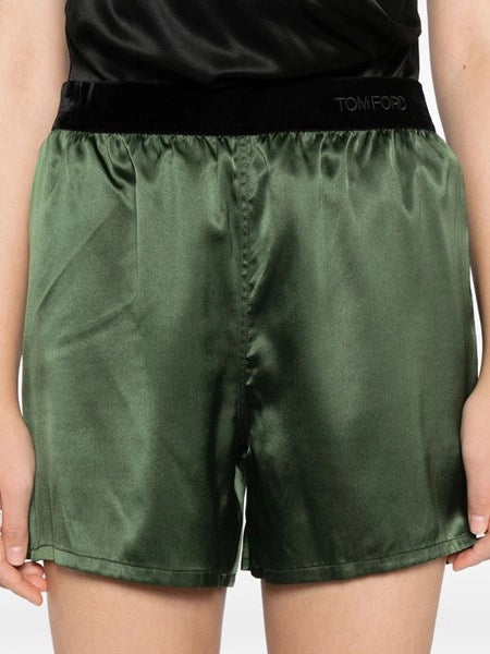 Shorts in raso di seta
