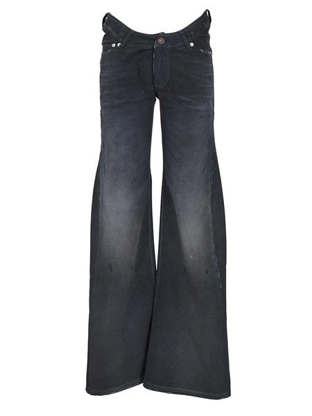 Jeans a vita curva