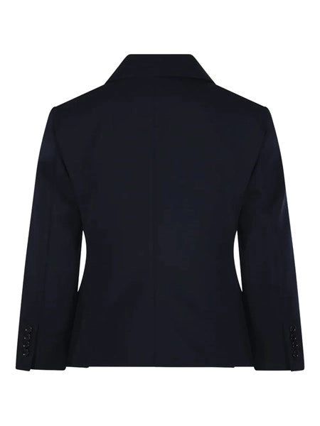 Blazer crop in tela di lana