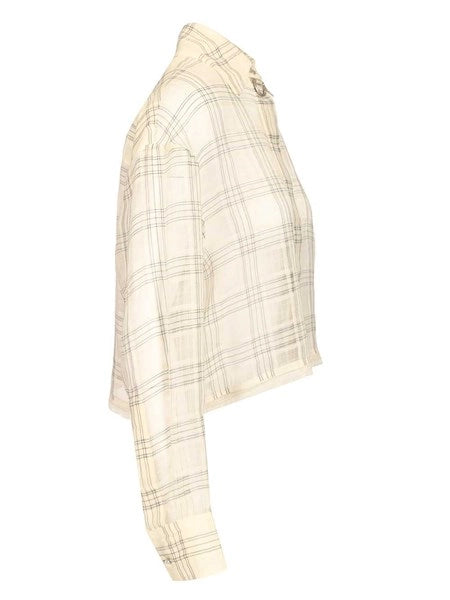 Camicia corta semitrasparente