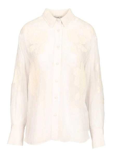 camicia organza ricamo “iris velvet”