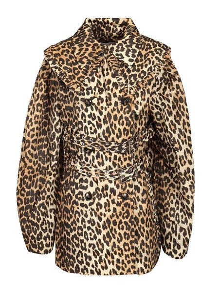 Trench corto Duchesse stampa animalier