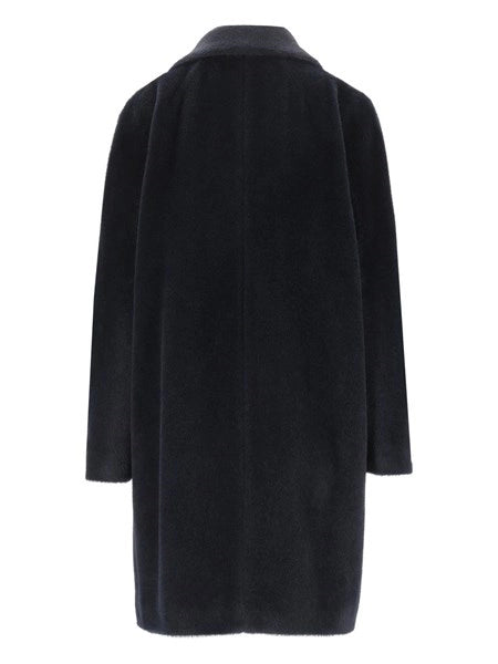 Cappotto midi in alpaca e lana