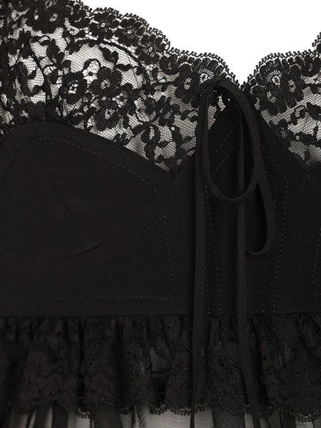 Top lingerie con spalline sottili in crêpe de chine