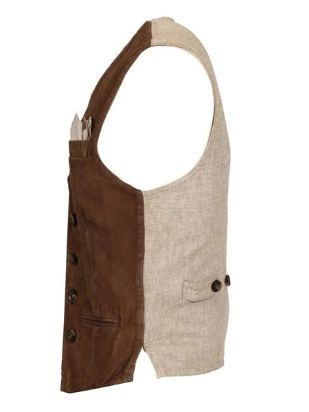 Gilet in suede