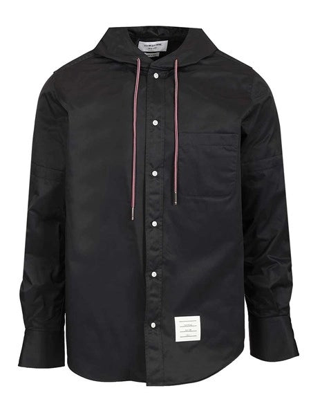 Camicia con cappuccio in nylon