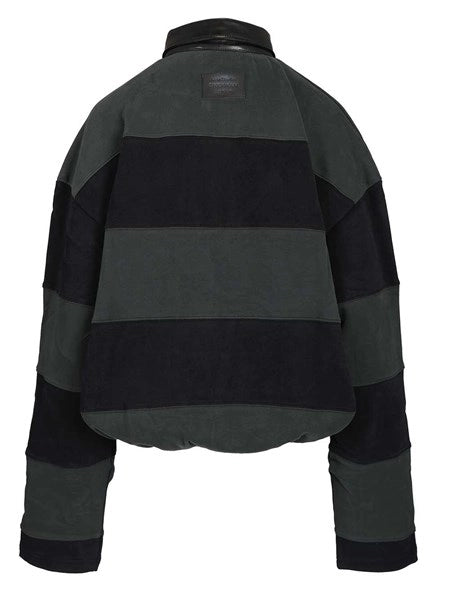 Maglione polo a righe