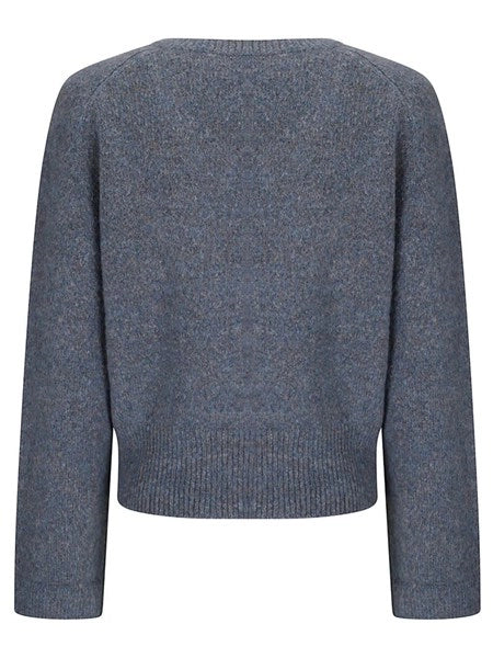 Maglia in mohair a V profondo