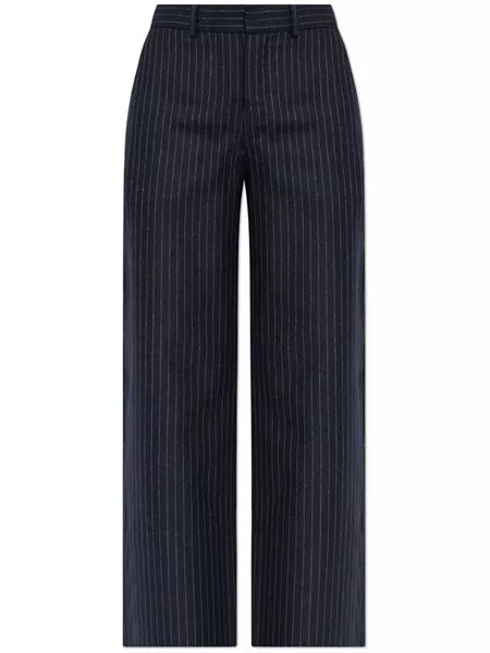 Pantaloni gessati in lana