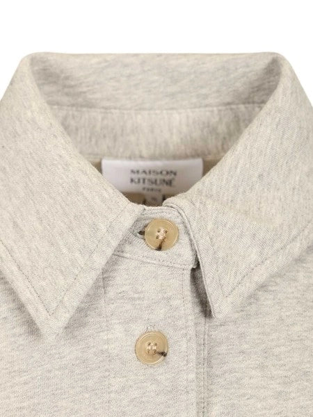 Felpa polo in pile di cotone