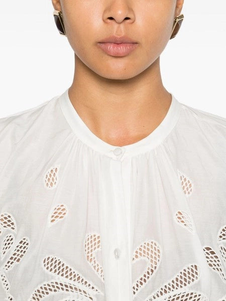 camicia bohemienne in voile con ricamo “lunamaris”