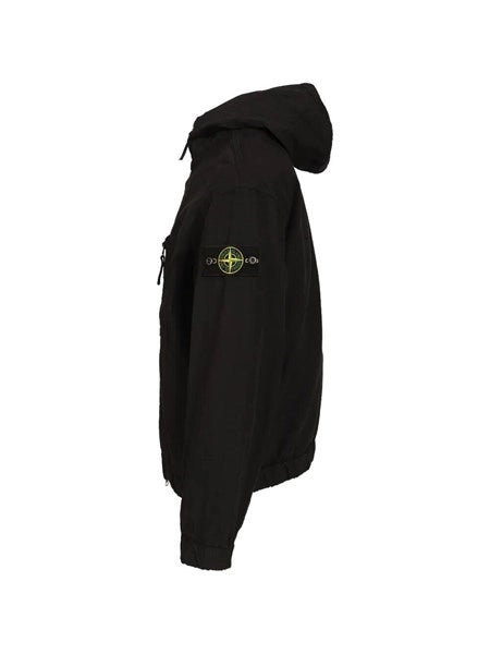 Overshirt con cappuccio in ripstop di cotone biologico