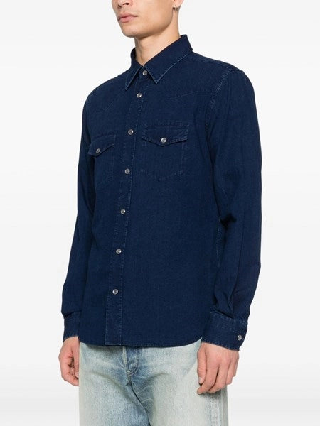 Camicia in denim leggero DENIM LIGHT POPLIN SLIM FIT WESTERN SHIRT