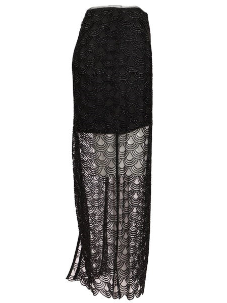 Gonna midi con paillettes