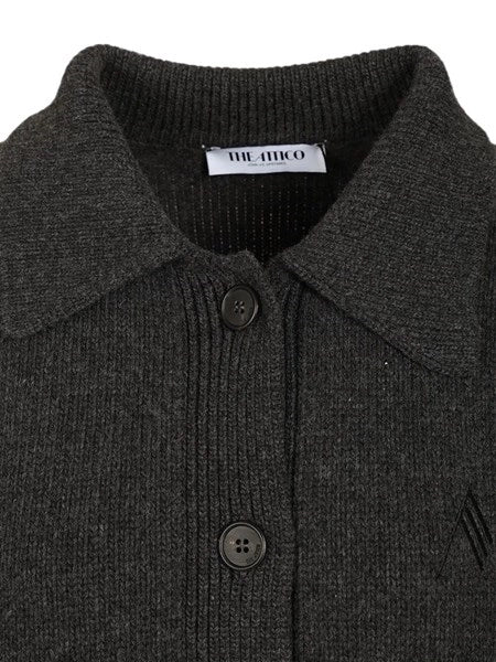 Cardigan con logo ricamato