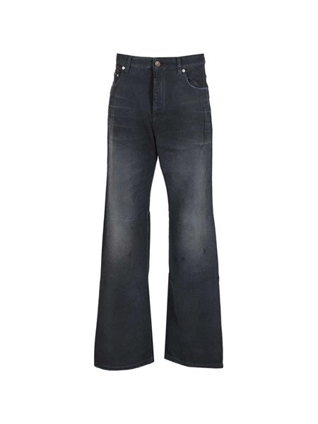 Jeans regular délavé