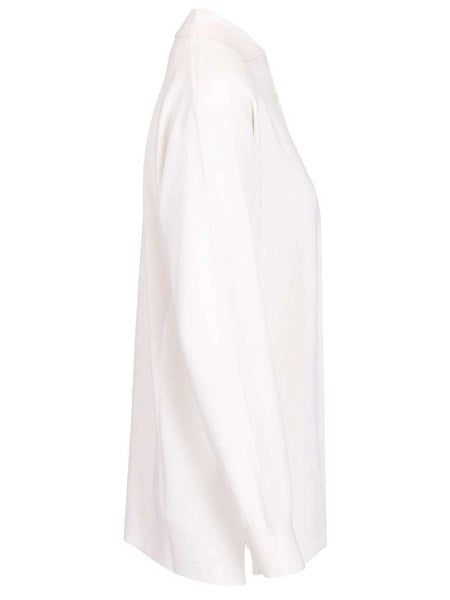 Maglia polo in misto cashmere e seta