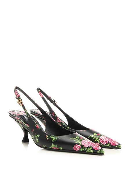Slingback Lollo in pelle stampata