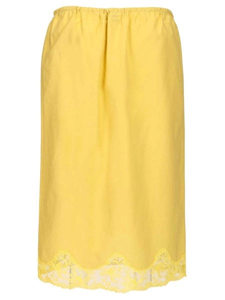 Gonna stile sottoveste con pizzo in cotone e seta