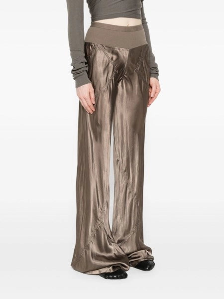 Pantaloni svasati in raso Bias