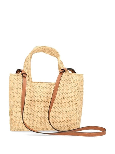 Borsa tote LOEWE Font piccola in rafia