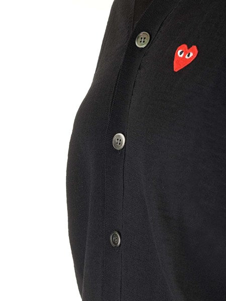 Cardigan nero a maniche corte