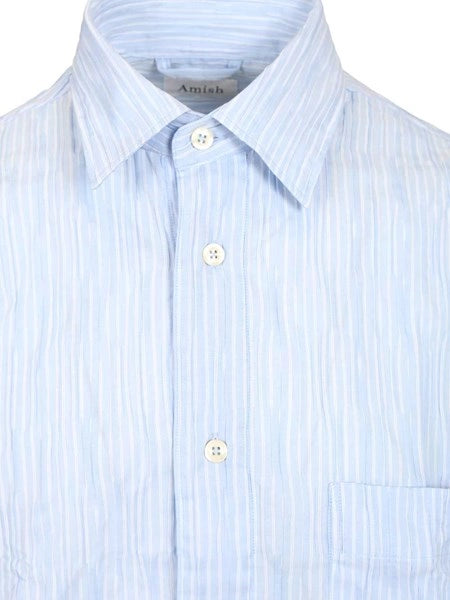 Camicia in cotone crinckle
