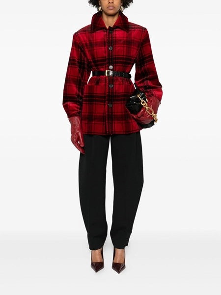 Giacca tartan in velluto