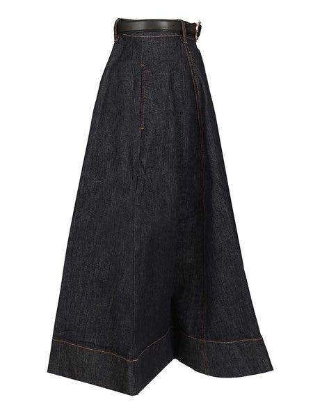 Gonna midi in denim