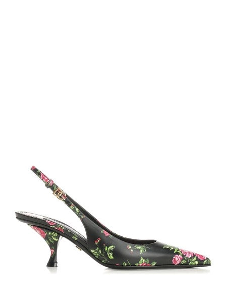 Slingback Lollo in pelle stampata
