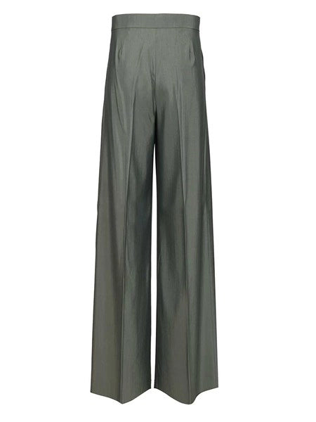 Pantalone Ampio In Lana E Seta