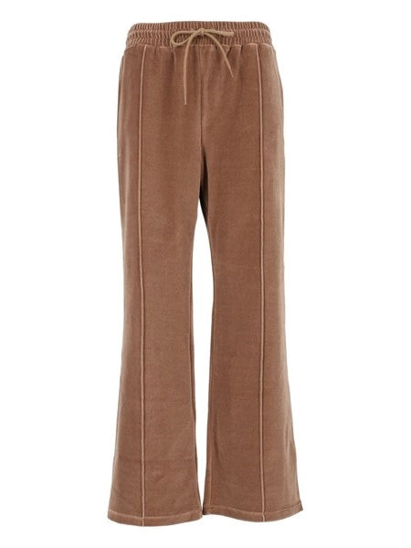 Pantaloni jogging in jersey di velluto