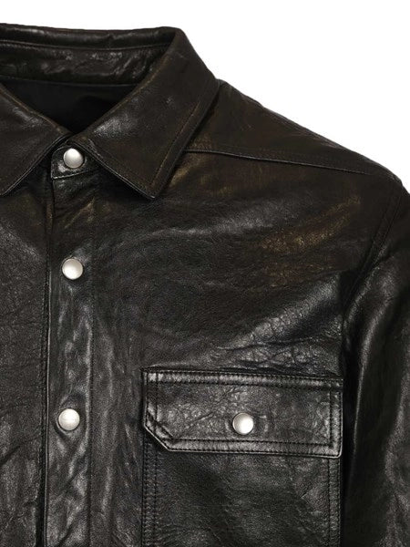 Giacca a camicia in pelle