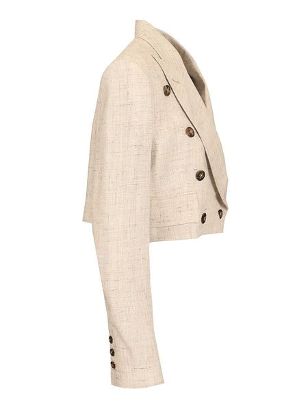 Blazer doppiopetto cropped