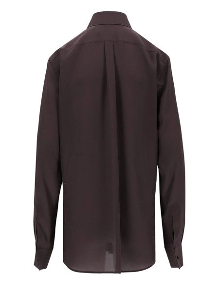 Camicia in crêpe de chine di seta