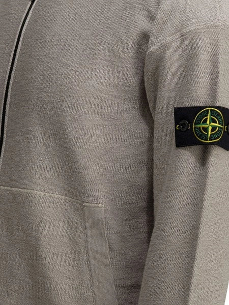 Giacca con cappuccio e zip in cotone biologico Panama
