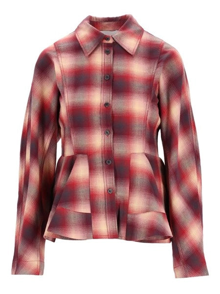 Camicia in flanella a quadri rossi