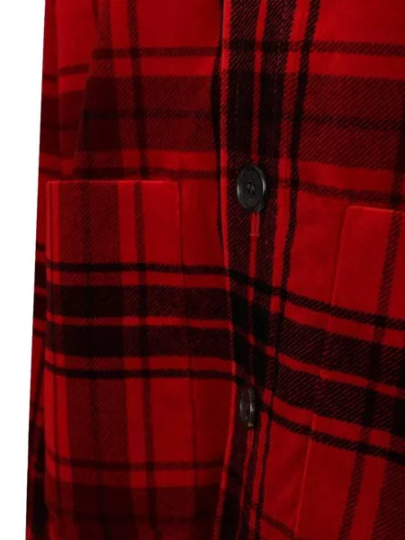 Giacca tartan in velluto