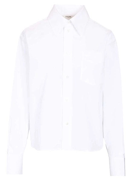 Camicia corta in popeline di cotone