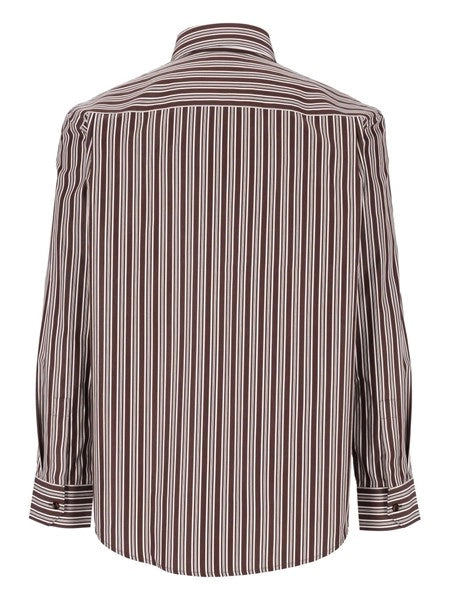 Camicia in popeline di cotone a righe
